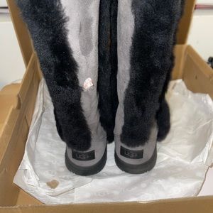 Women sunburst Tall boots Grey/Black